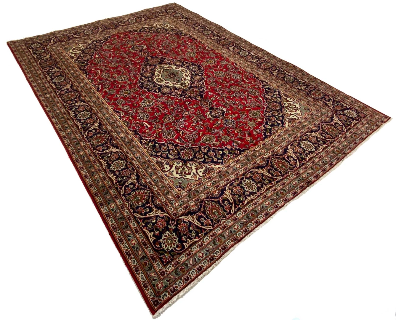 Handgeknüpfter Mashhad Perserteppich, 336 × 249 cm, Wolle