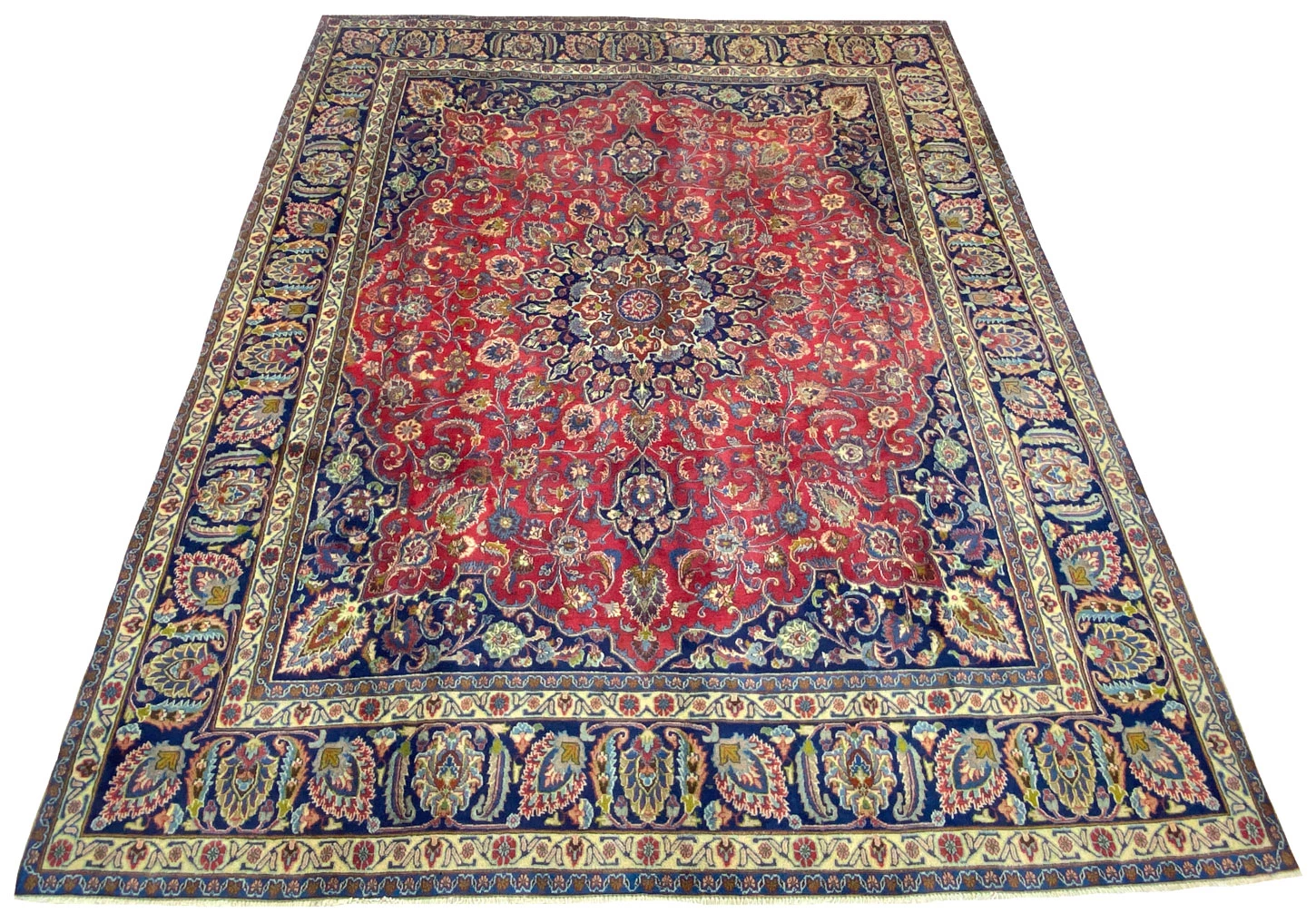 Mashhad Perserteppich aus Iran, 345 × 286 cm