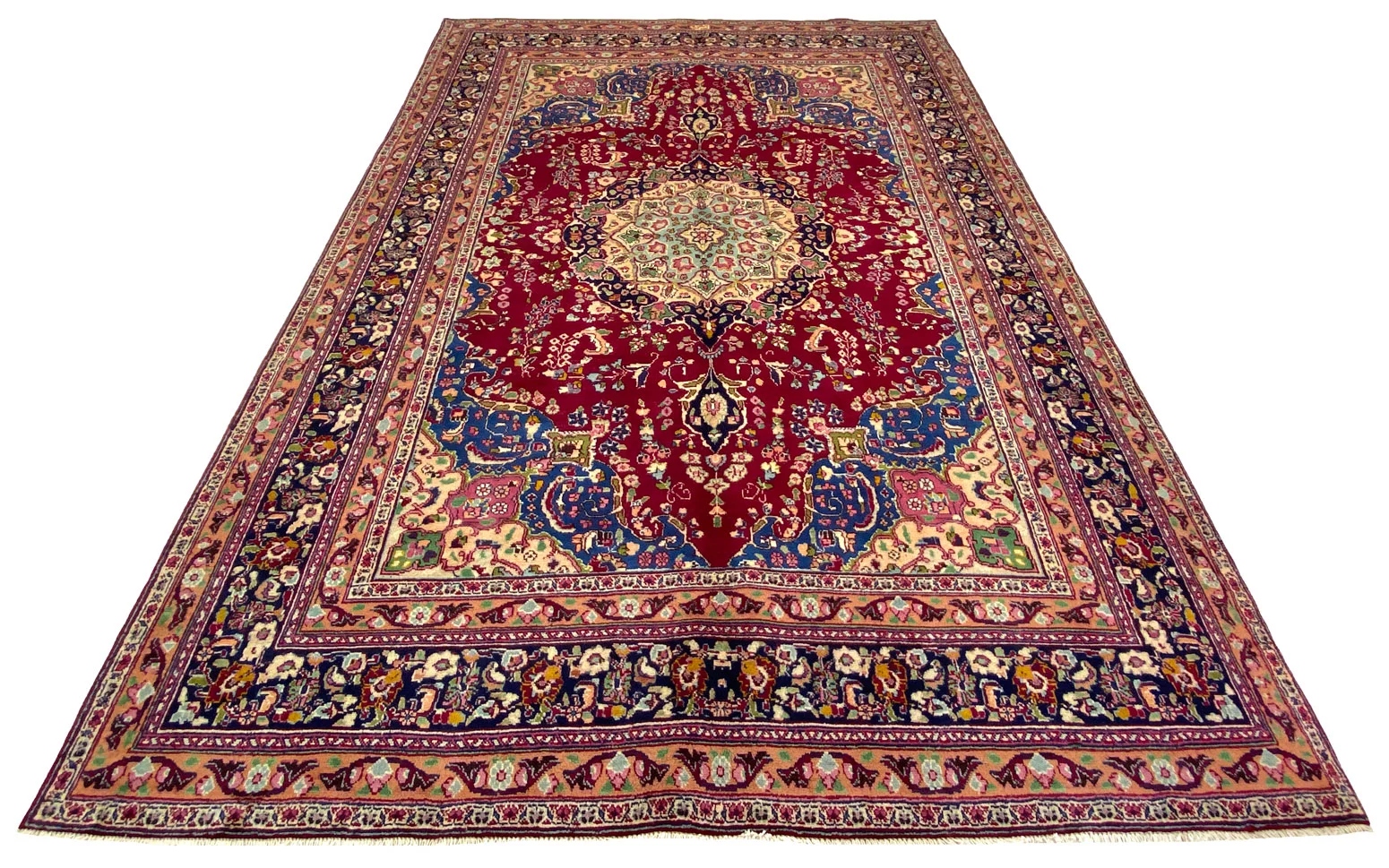 Handgeknüpfter Mashhad Perserteppich 359 × 251 cm