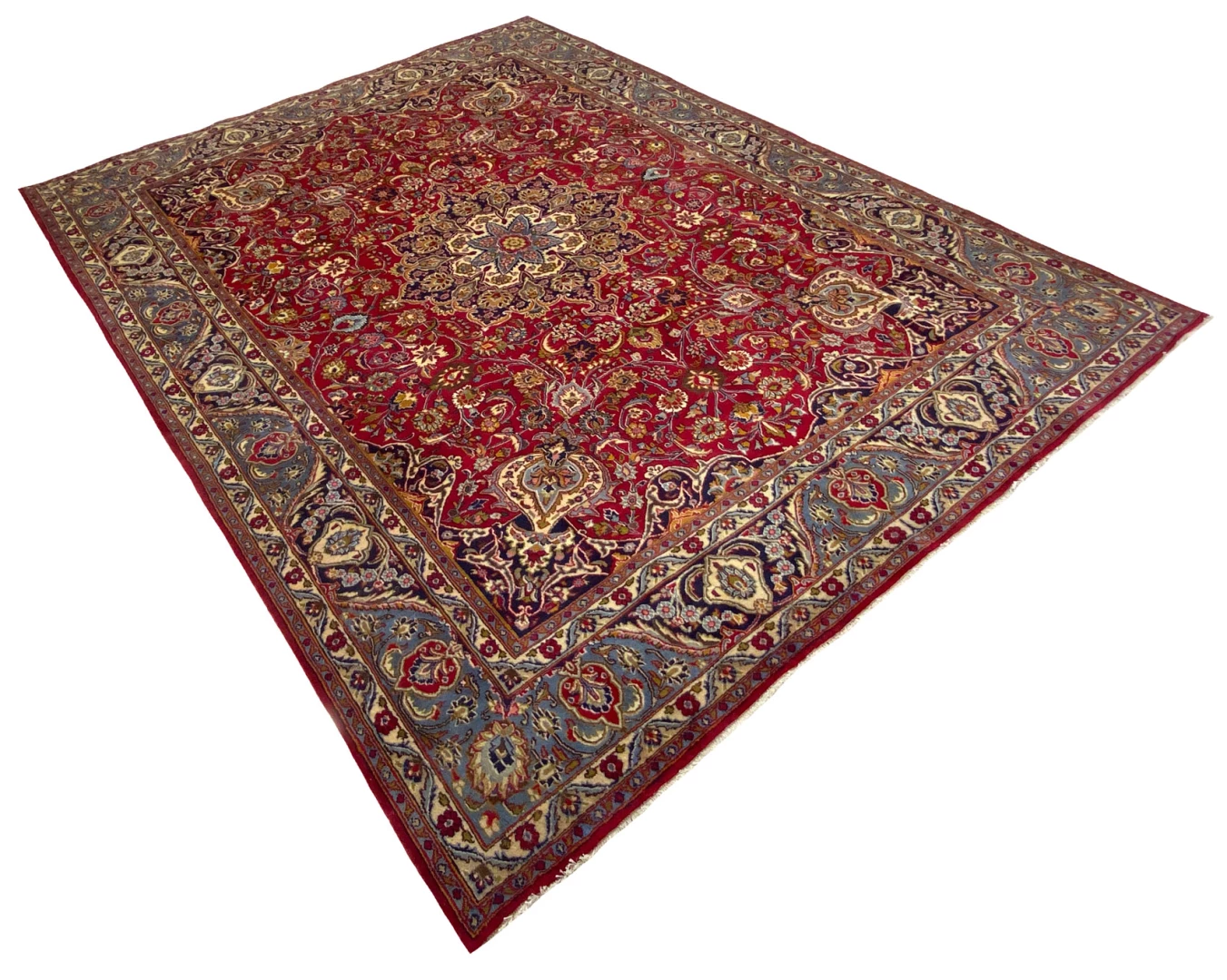 Mashhad Perserteppich 380 × 296 cm aus Wolle, handgeknüpft
