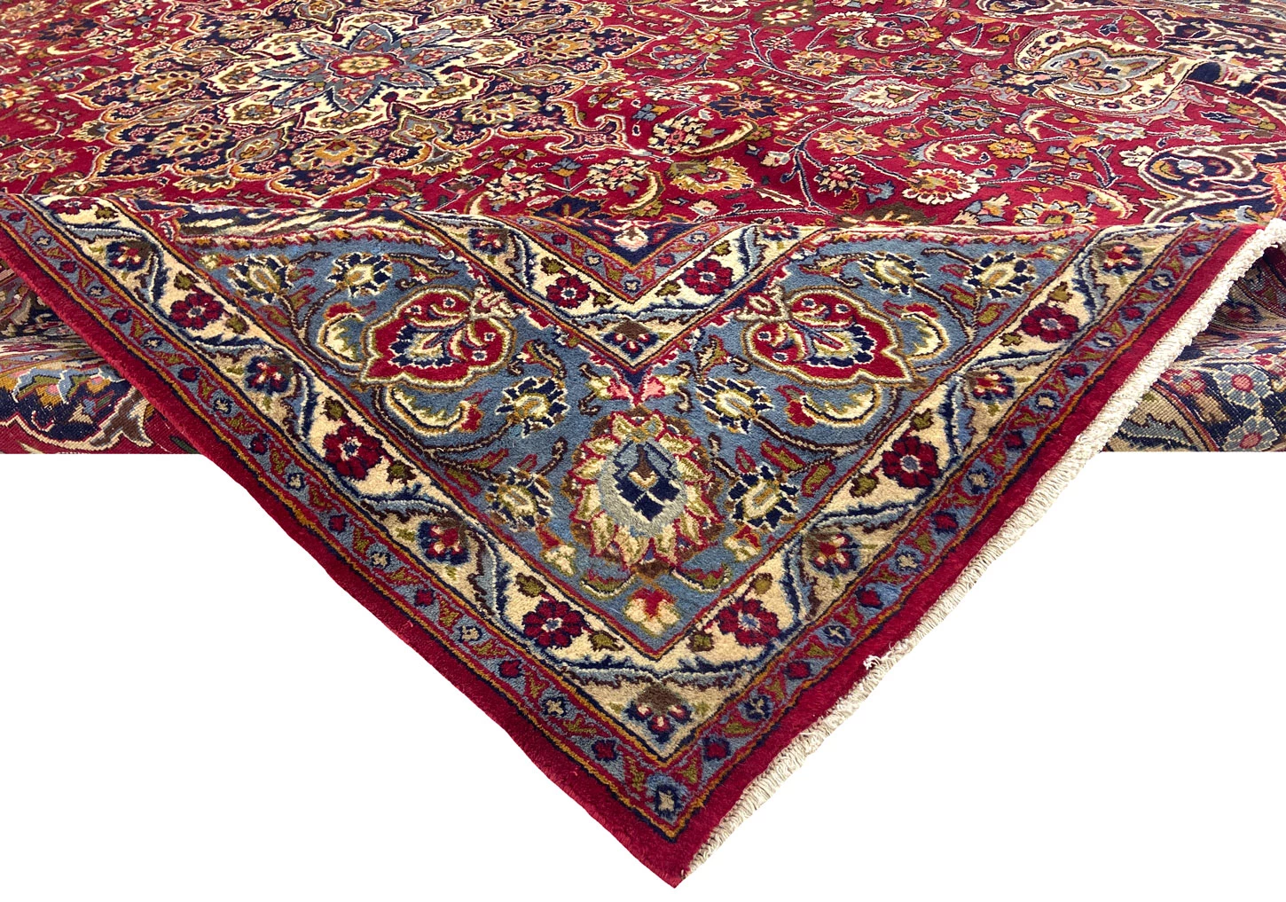 Mashhad Perserteppich 380 × 296 cm aus Wolle, handgeknüpft