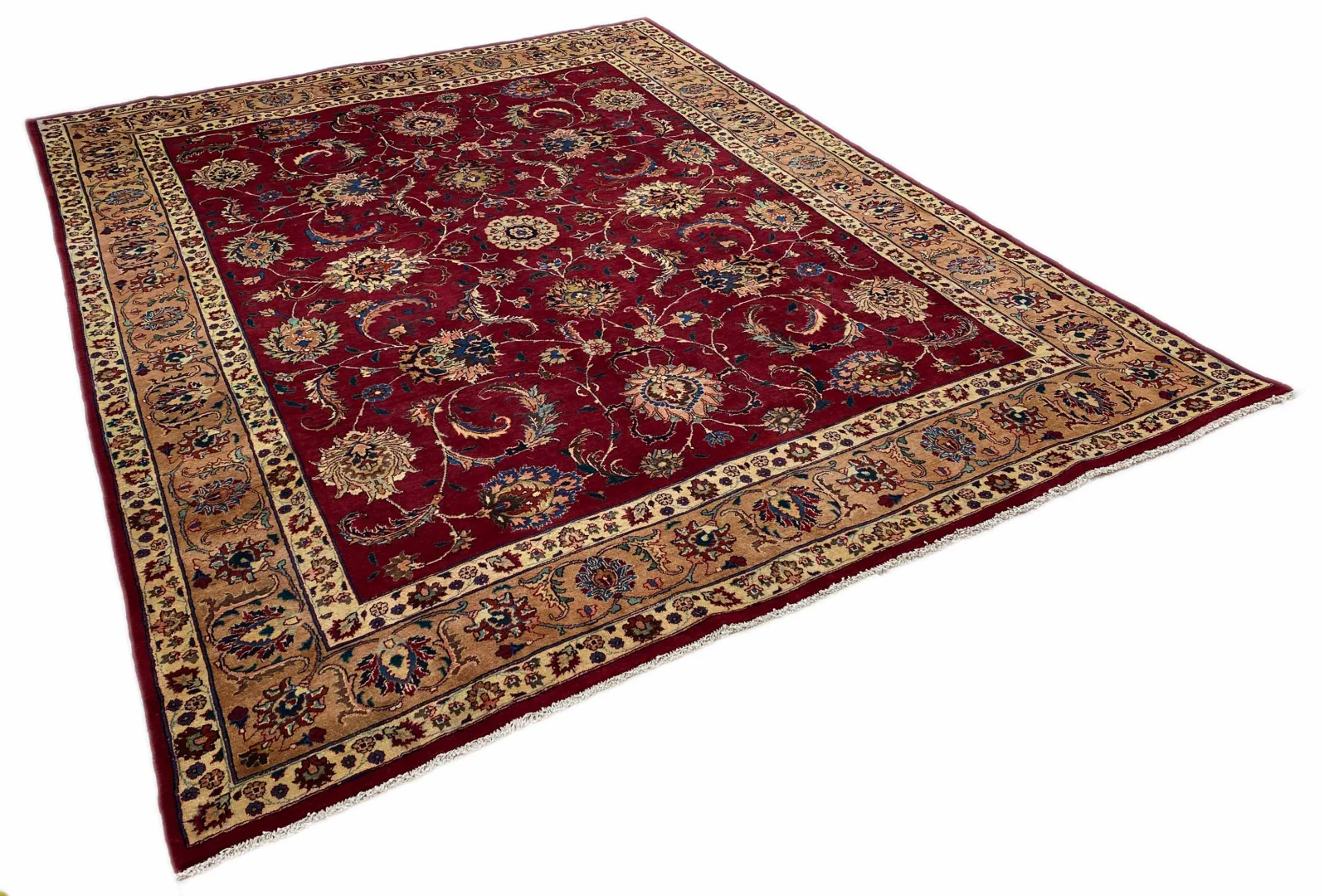 Handgeknüpfter Mashhad Perserteppich, 384 × 295 cm, Wolle