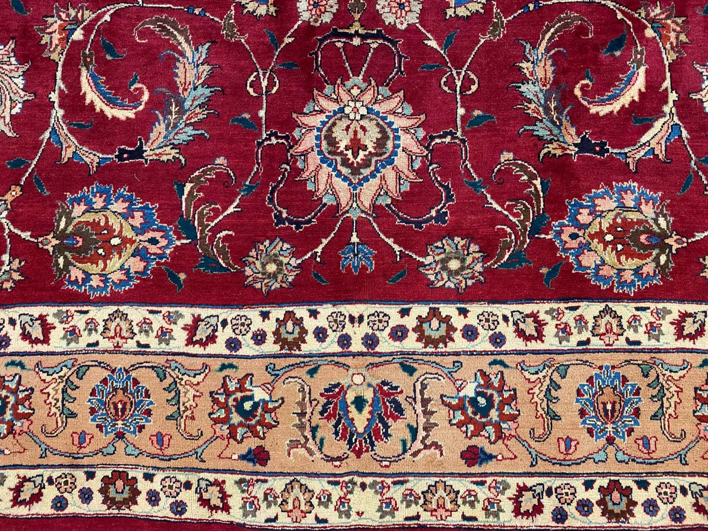 Handgeknüpfter Mashhad Perserteppich, 384 × 295 cm, Wolle