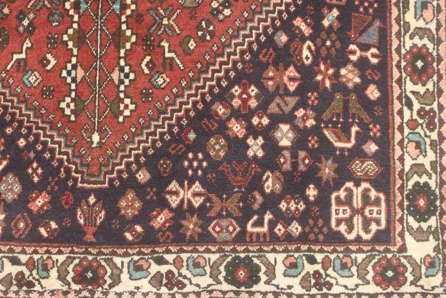 Handgeknüpfter Perserteppich, 144 × 103 cm, Wolle
