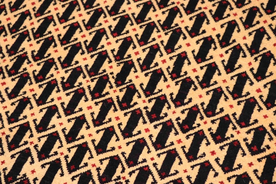 Perserteppich 142 × 89 cm aus Wolle, handgeknüpft