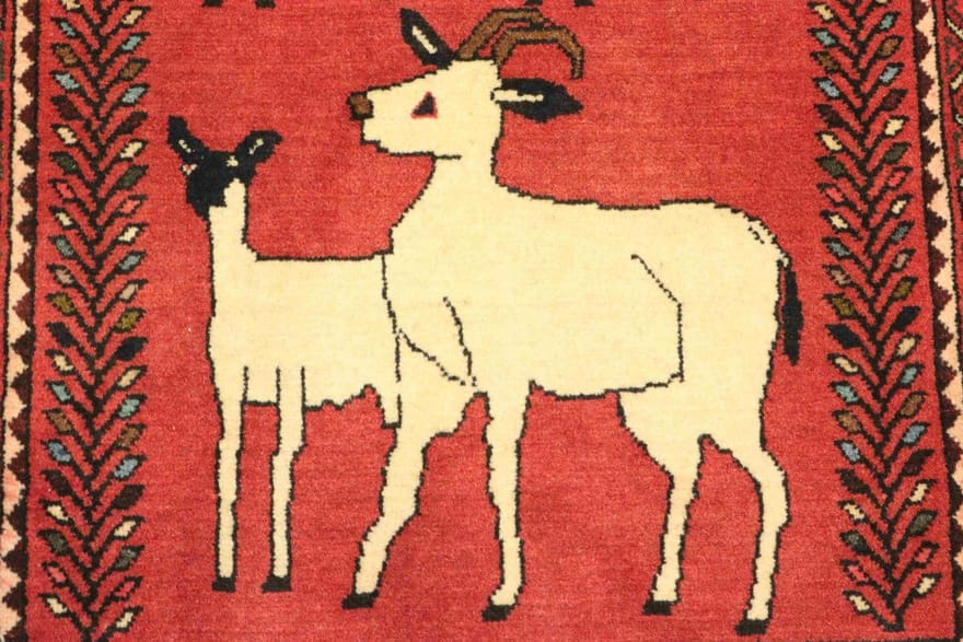 Handgeknüpfter Perserteppich 98 × 59 cm