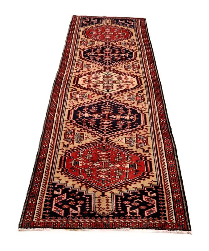 Handgeknüpfter Perserteppich, 307 × 82 cm, Wolle