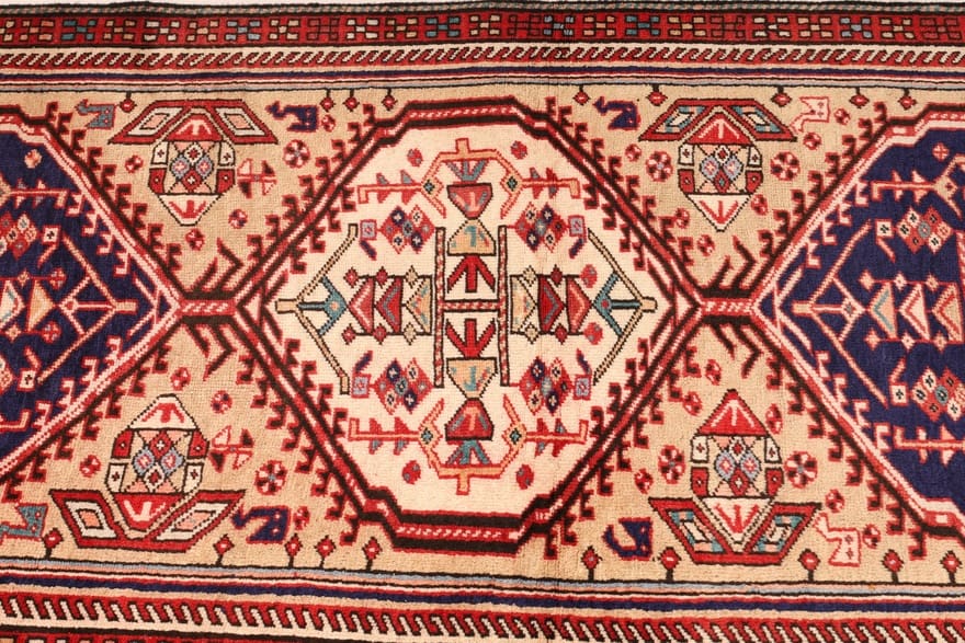 Handgeknüpfter Perserteppich, 307 × 82 cm, Wolle