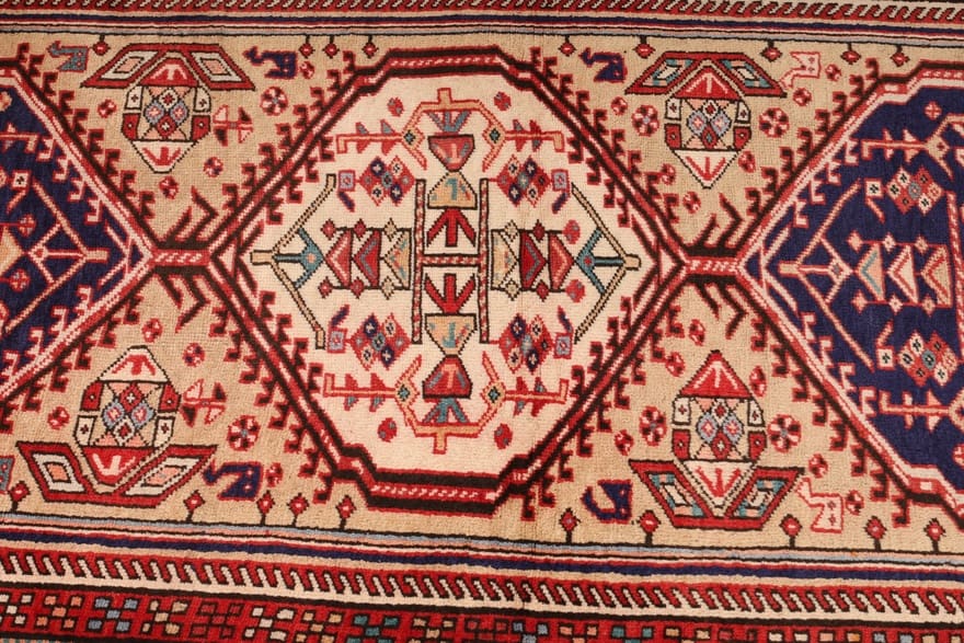 Handgeknüpfter Perserteppich, 307 × 82 cm, Wolle