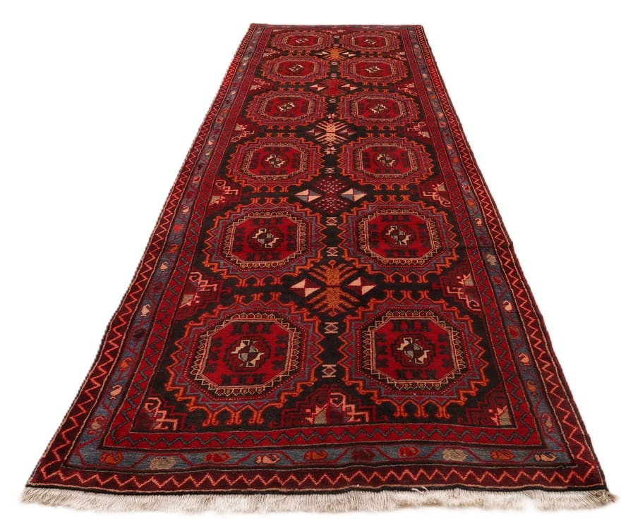 Perserteppich 425 × 140 cm aus Wolle, handgeknüpft