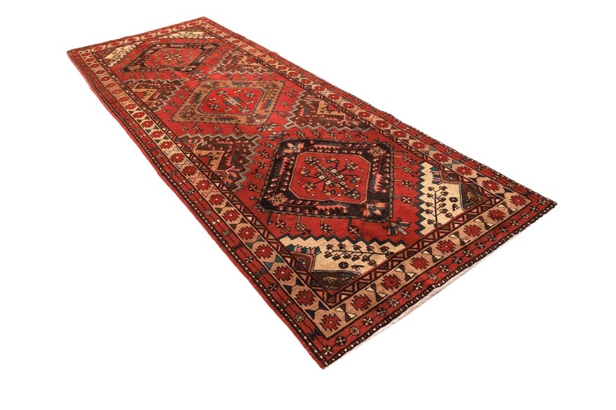 Handgeknüpfter Ardebil Perserteppich, 353 × 128 cm, Wolle