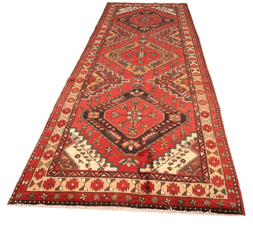 Handgeknüpfter Ardebil Perserteppich, 353 × 128 cm, Wolle