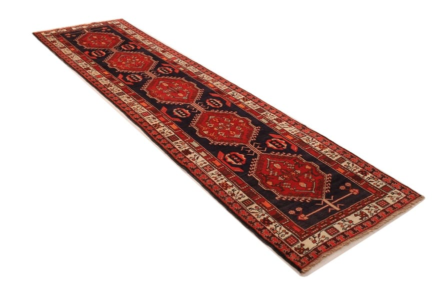 Ardebil Perserteppich 393 × 102 cm aus Wolle, handgeknüpft