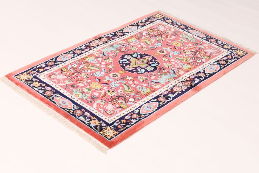 kashmir-kunst-teppich-157x97-cm-feine-seide-handgeknupft-3 Handgeknüpfter Kashmir Orientteppich, 155 × 96 cm