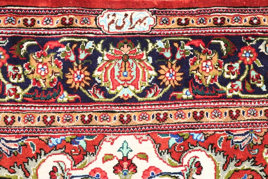 Ghom Seidenteppich 158×103 cm – Handgeknüpft, hohe Qualität