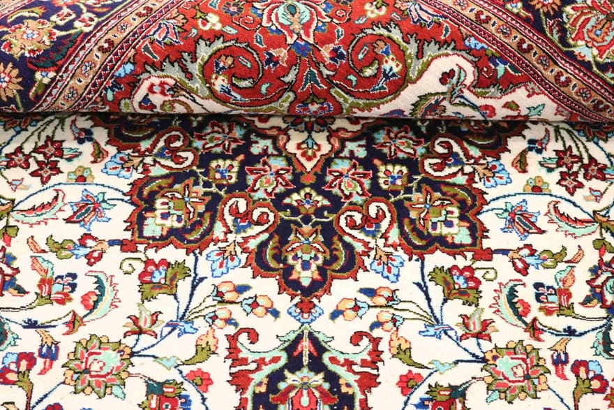 Ghom Seidenteppich 158×103 cm – Handgeknüpft, hohe Qualität