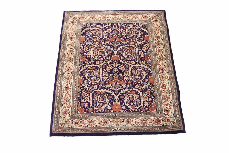 Ghom Seidenteppich 117×82 cm – Luxus handgeknüpft Orientteppich