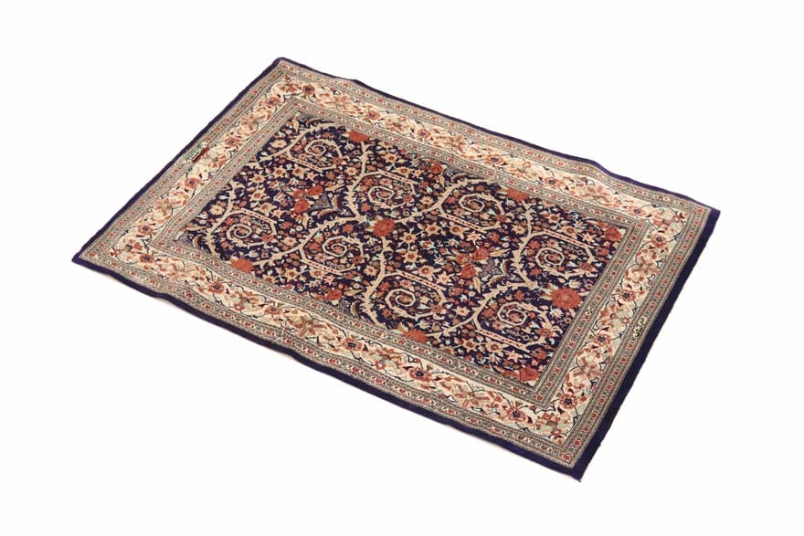 Ghom Seidenteppich 117×82 cm – Luxus handgeknüpft Orientteppich