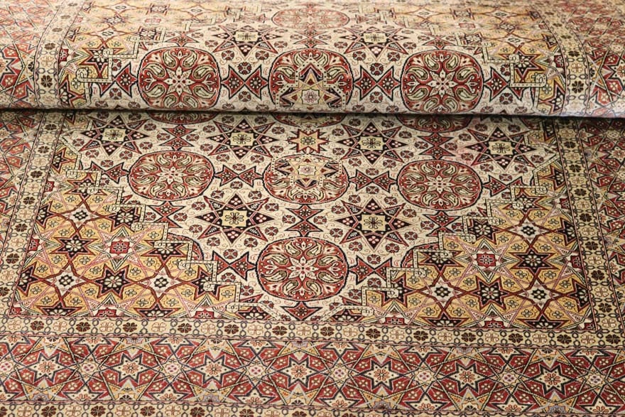 Ghom Seidenteppich 150×106 cm, handgeknüpft, luxuriös & hochwertig