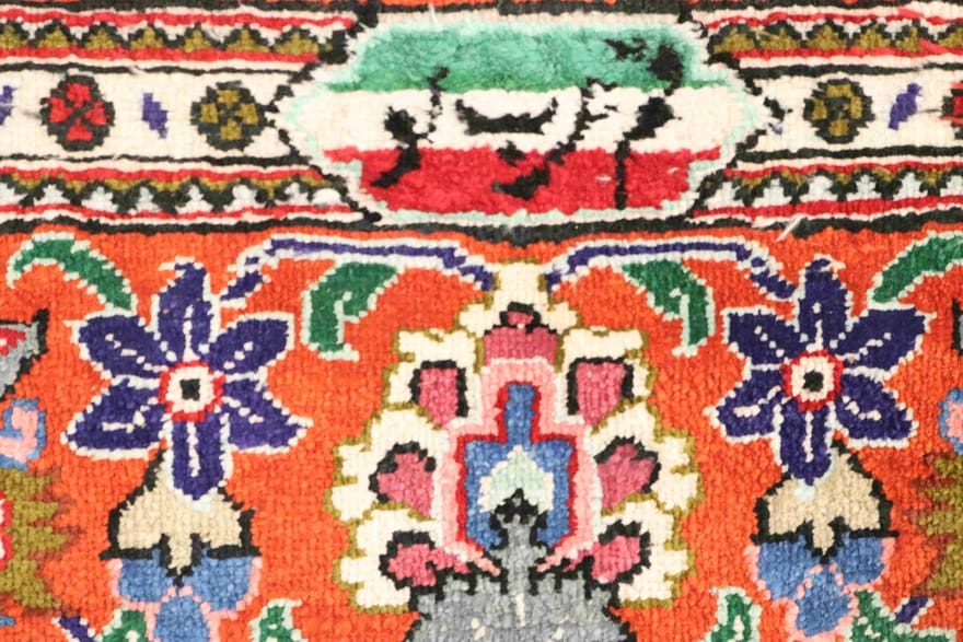 Ghom Seidenteppich 152×104 cm, luxuriös, handgeknüpft