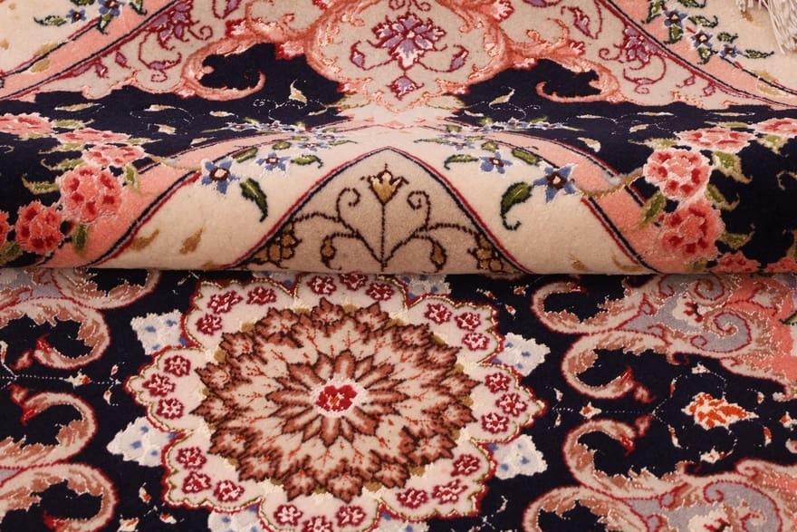 Handgeknüpfter Täbriz Perserteppich, 199 × 198 cm, Wolle & Seide
