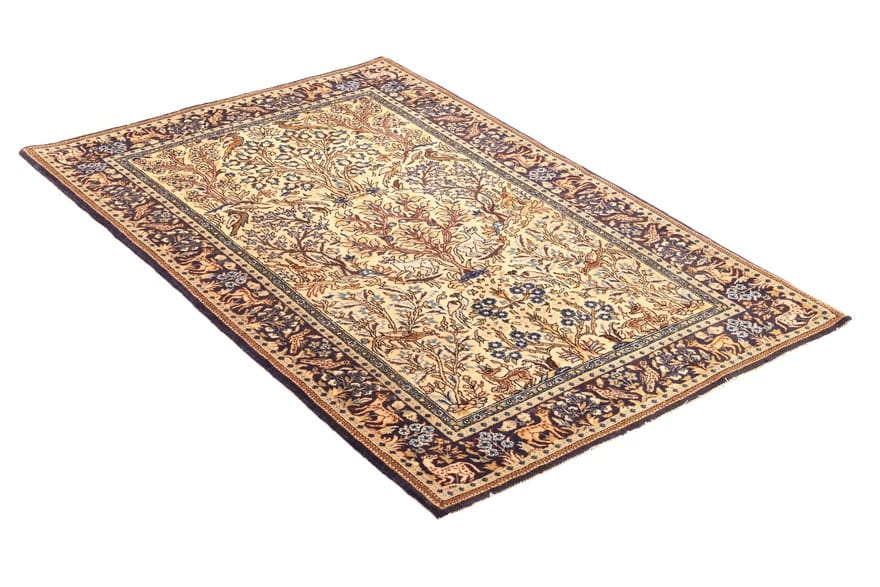 Ghom Perserteppich 160 × 102 cm aus Wolle & Seide, handgeknüpft