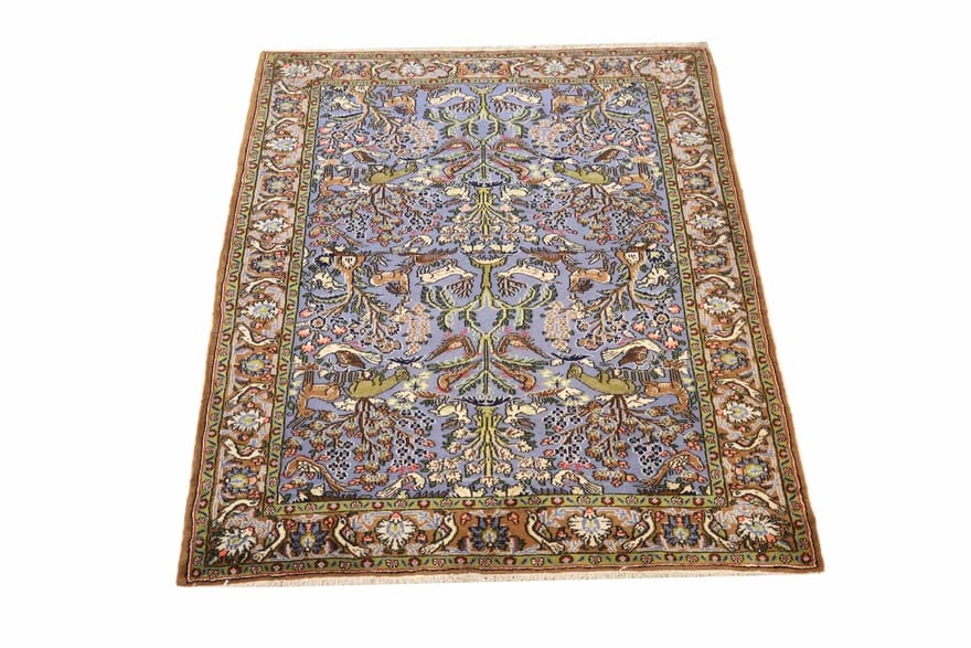 Ghom Perserteppich 154 × 110 cm aus Wolle, handgeknüpft