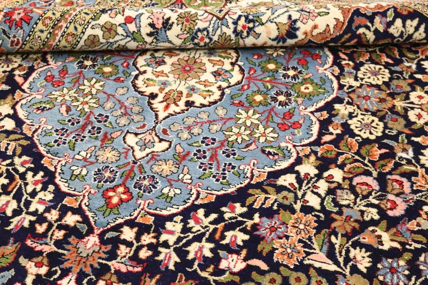 Handgeknüpfter Ghom Perserteppich 354 × 223 cm