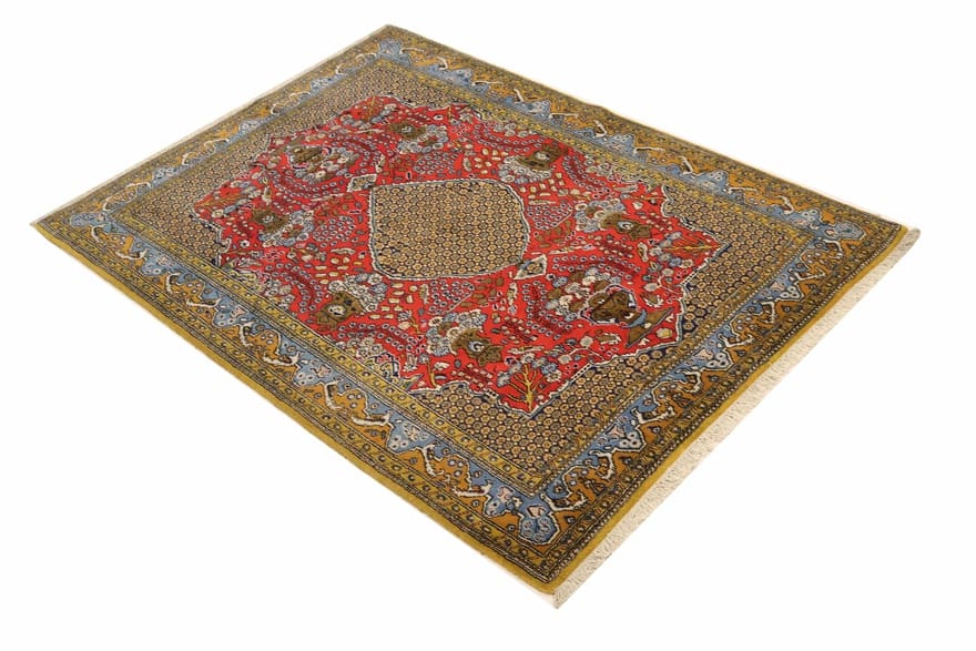 Ghom Perserteppich aus Iran, 202 × 150 cm