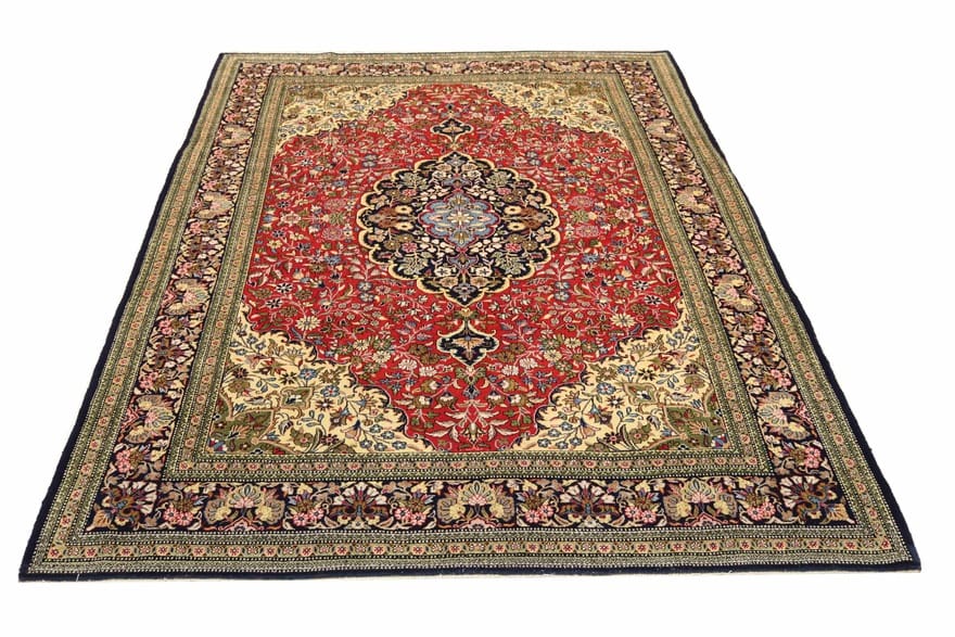 Handgeknüpfter Ghom Perserteppich 348 × 221 cm