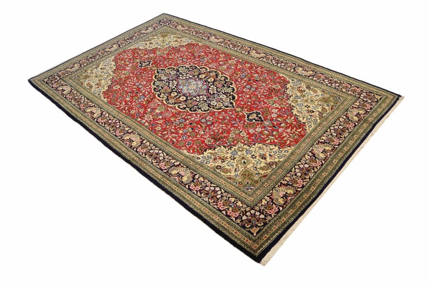 Handgeknüpfter Ghom Perserteppich 348 × 221 cm