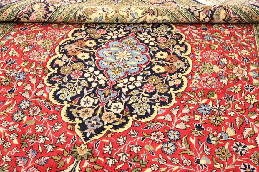 Handgeknüpfter Ghom Perserteppich 348 × 221 cm