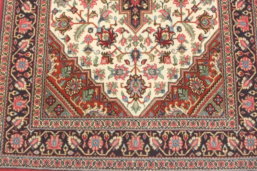 Handgeknüpfter Ghom Perserteppich, 150 × 95 cm, Wolle