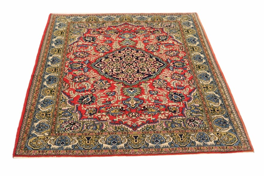 Ghom Perserteppich aus Iran, 207 × 148 cm