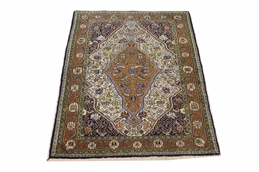 Ghom Perserteppich 158 × 107 cm aus Wolle, handgeknüpft