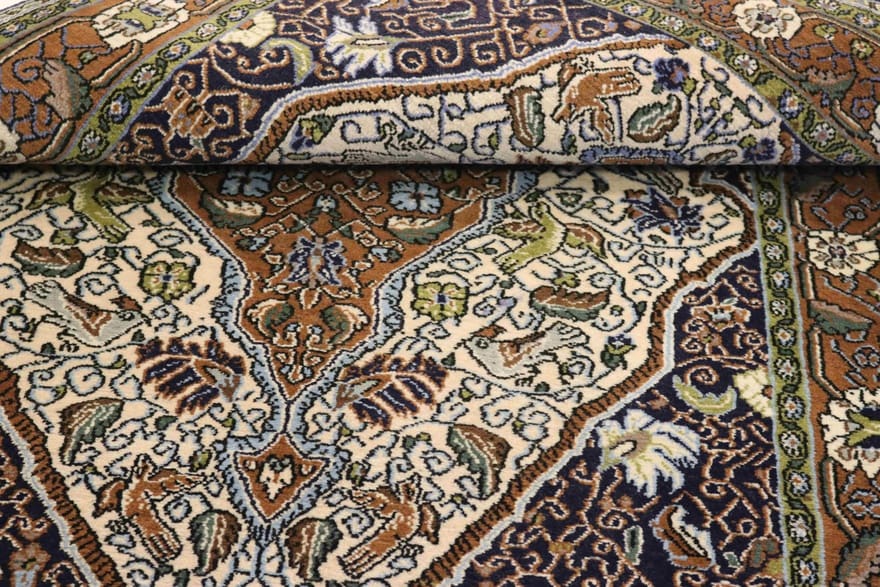 Ghom Perserteppich 158 × 107 cm aus Wolle, handgeknüpft