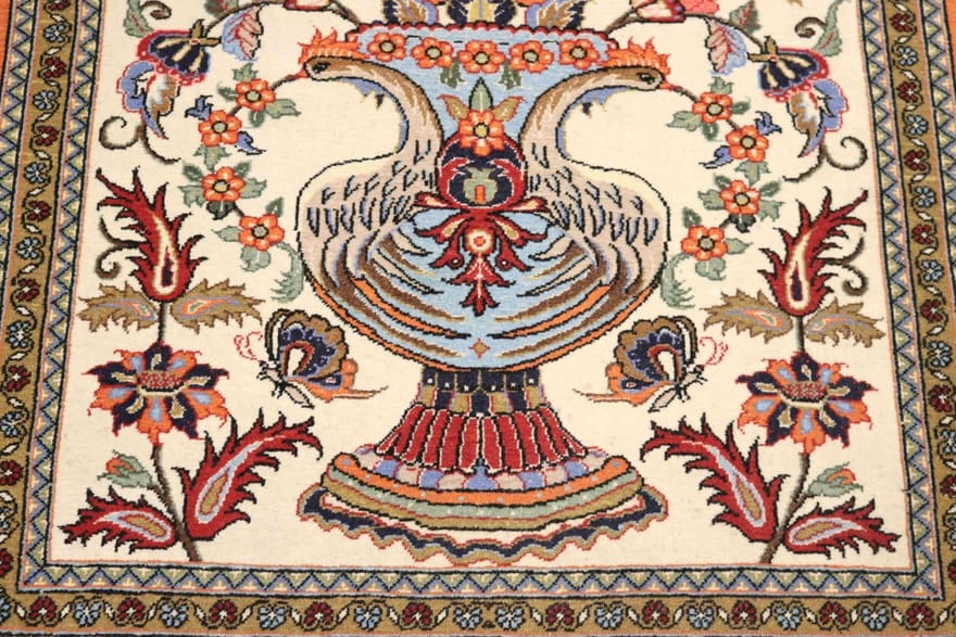 Ghom Perserteppich 210 × 75 cm aus Wolle, handgeknüpft