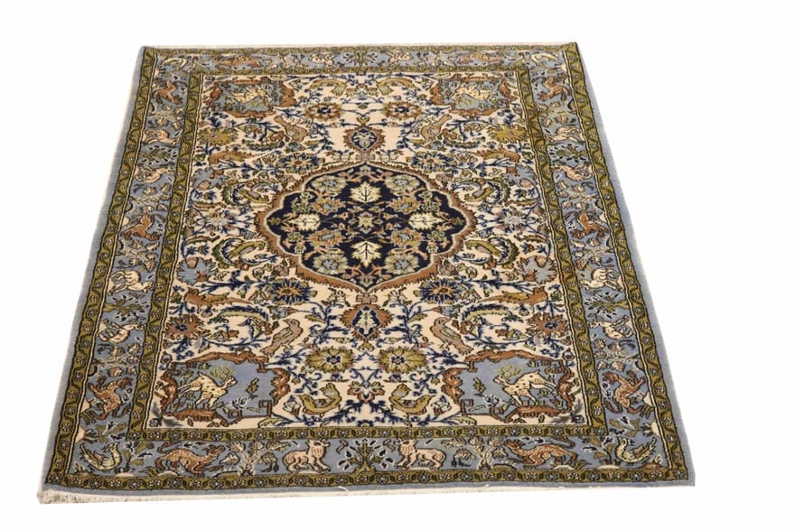 Handgeknüpfter Ghom Perserteppich, 165 × 109 cm, Wolle