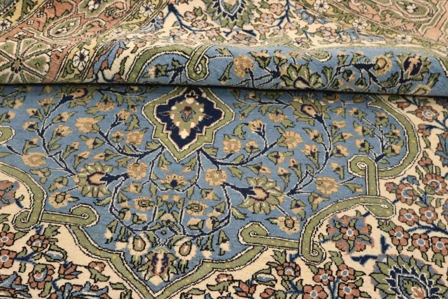 Handgeknüpfter Ghom Perserteppich, 210 × 141 cm, Wolle