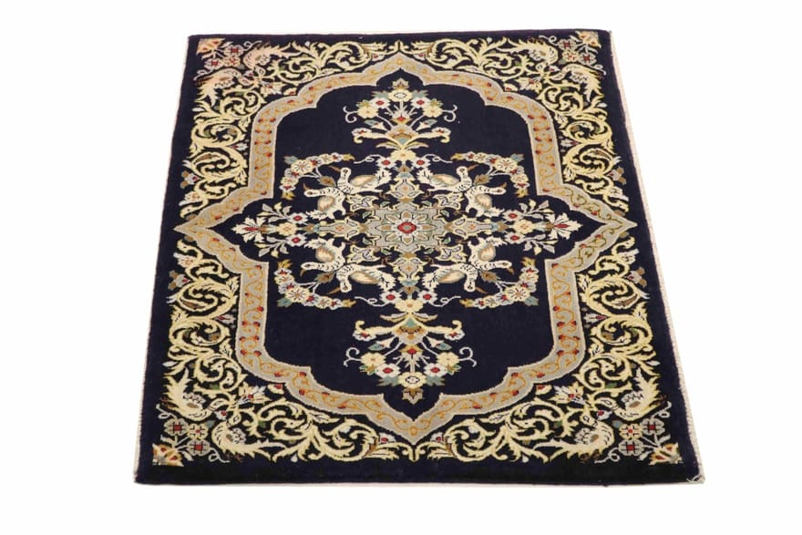 Ghom Perserteppich aus Iran, 98 × 70 cm