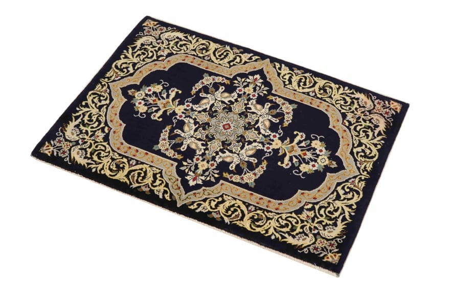 Ghom Perserteppich aus Iran, 98 × 70 cm
