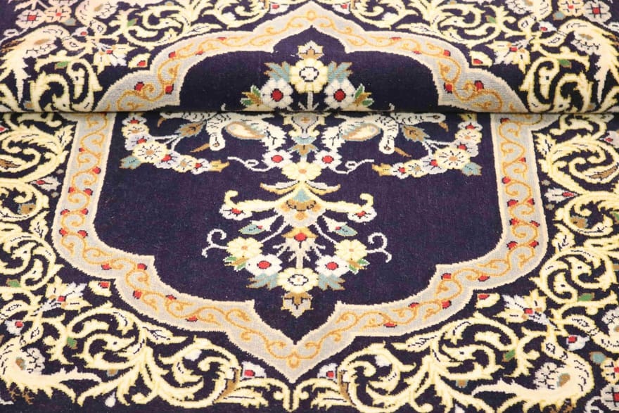 Ghom Perserteppich aus Iran, 98 × 70 cm
