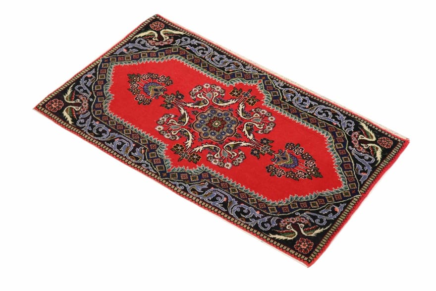 Handgeknüpfter Ghom Perserteppich 100 × 60 cm