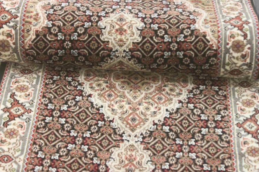 Handgeknüpfter Täbriz Orientteppich, 298 × 80 cm, Wolle