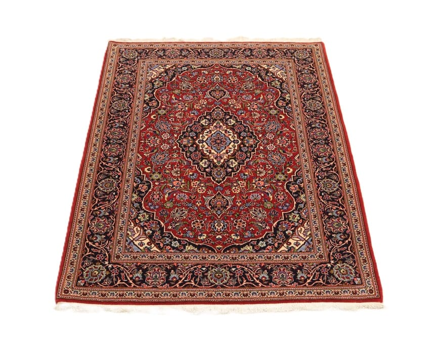Kashan Perserteppich 168 × 118 cm aus Wolle, handgeknüpft