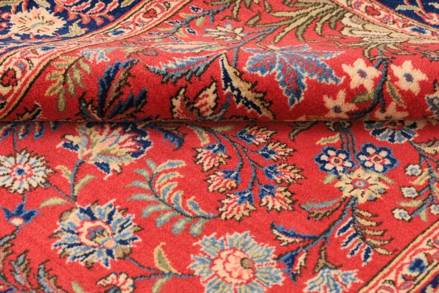 Kashan Perserteppich 150 × 105 cm aus Wolle, handgeknüpft