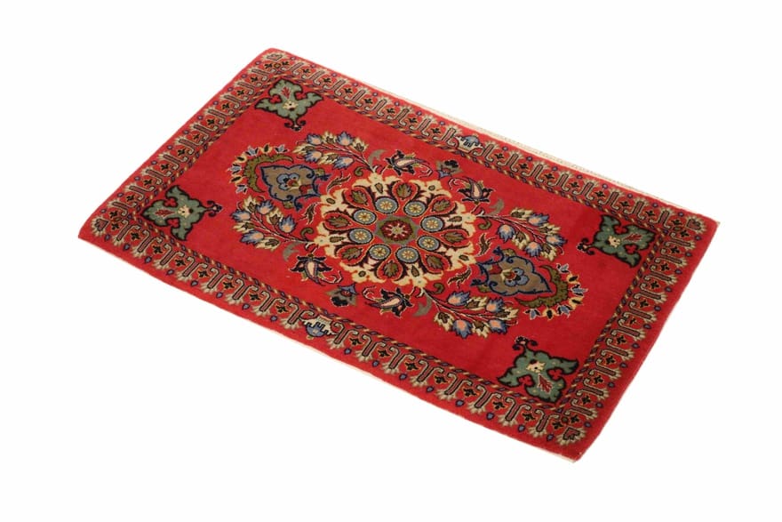 Handgeknüpfter Kashan Perserteppich, 95 × 60 cm, Wolle