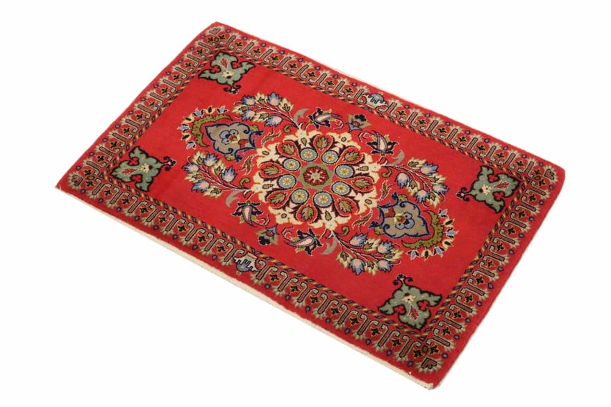 Handgeknüpfter Kashan Perserteppich, 95 × 60 cm, Wolle
