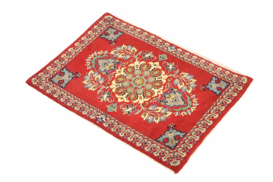 Handgeknüpfter Kashan Perserteppich, 97 × 70 cm, Wolle