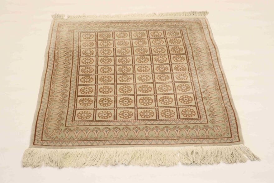 Kashan Perserteppich 142 × 110 cm aus Wolle, handgeknüpft